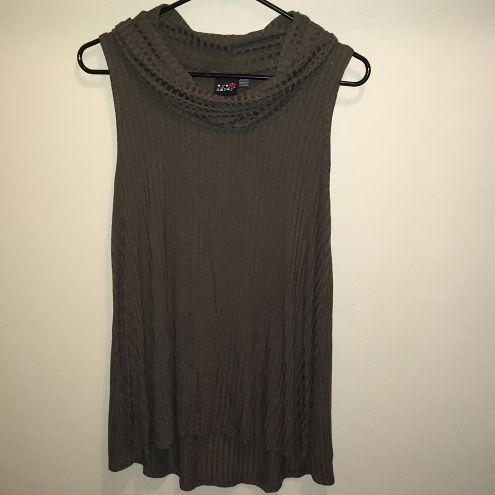 Olive green sleeveless shirt